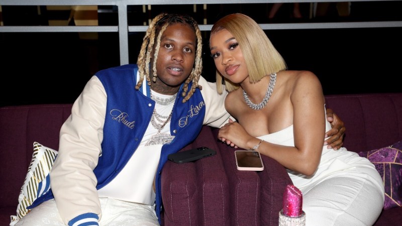 Lil Durk and India Royale at the 2021 BET Awards