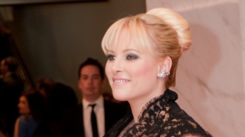 Meghan McCain wears a black dress to a White House event