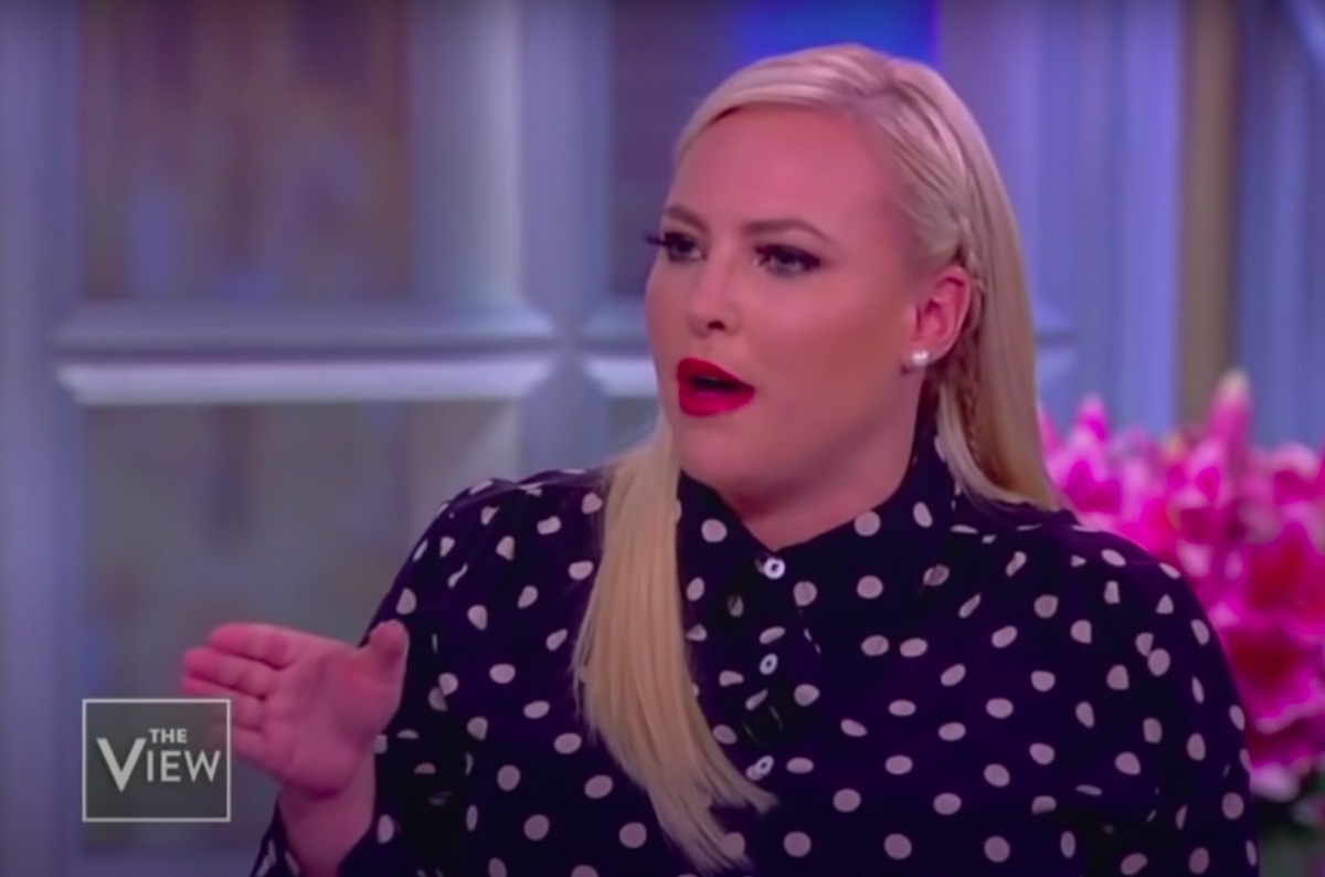 Meghan McCain gesturing and talking on The View