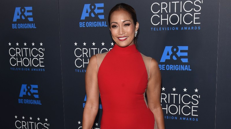 (DFree/Shutterstock.com) Carrie Ann Inaba wears a red dress at Critics Choice Awards