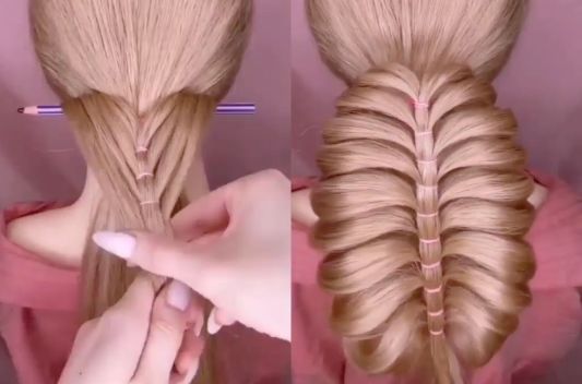 Image of waterfall ponytail