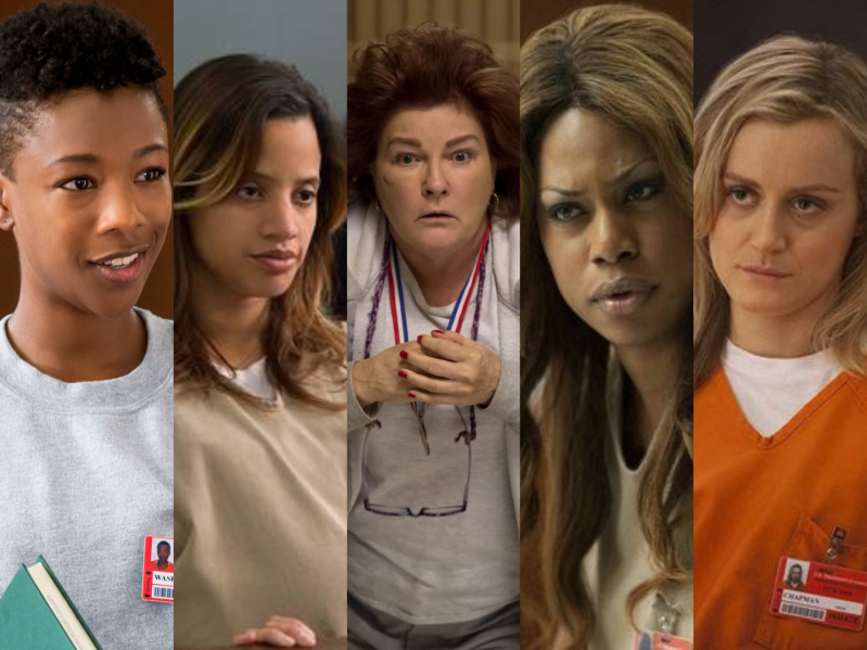 Side by side images of Orange is the New Black characters.