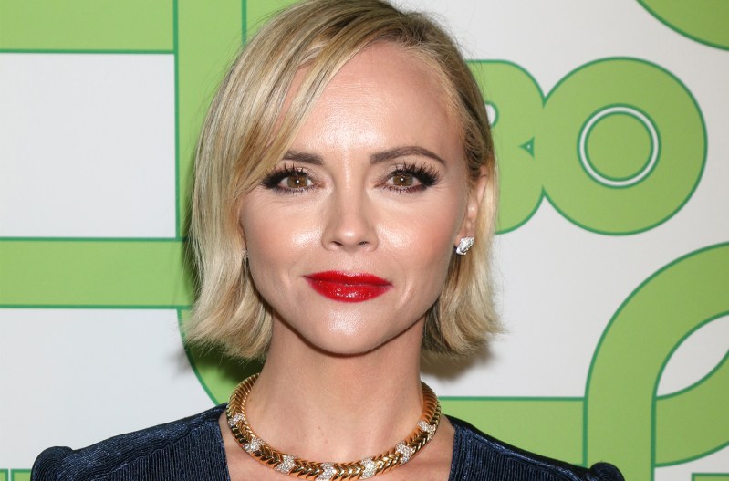 Close up of Christina Ricci with blonde hair