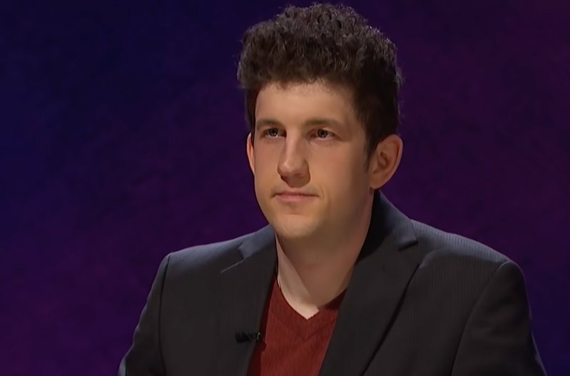 Screenshot of Matt Amodio during Final Jeopardy!