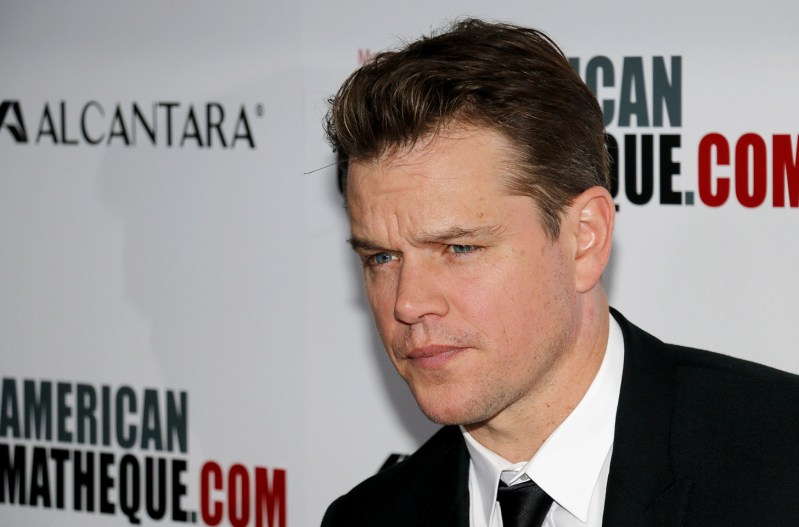 Matt Damon looking serious