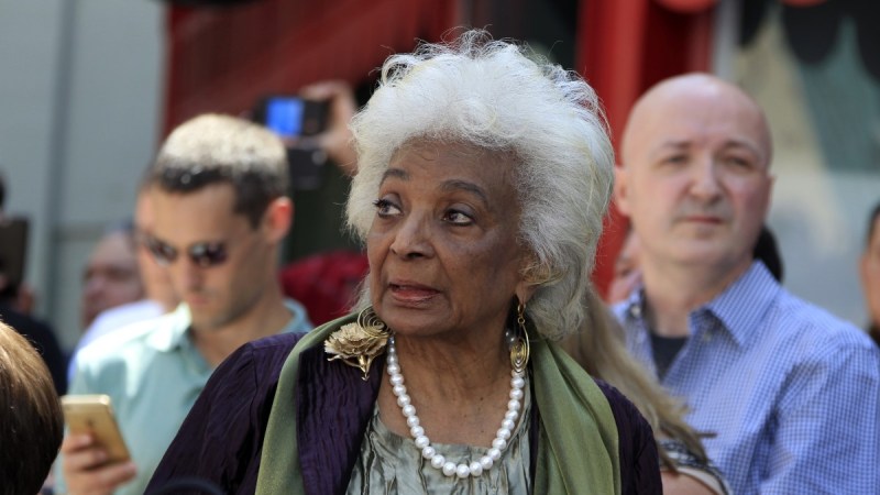 Nichelle Nichols attends a Hollywood Walk Of Fame ceremony for the late Stan Lee