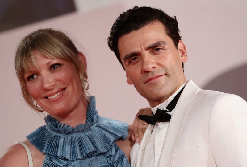 Elvira Lind and Oscar Isaac at the 78th Venice International Film Festival.