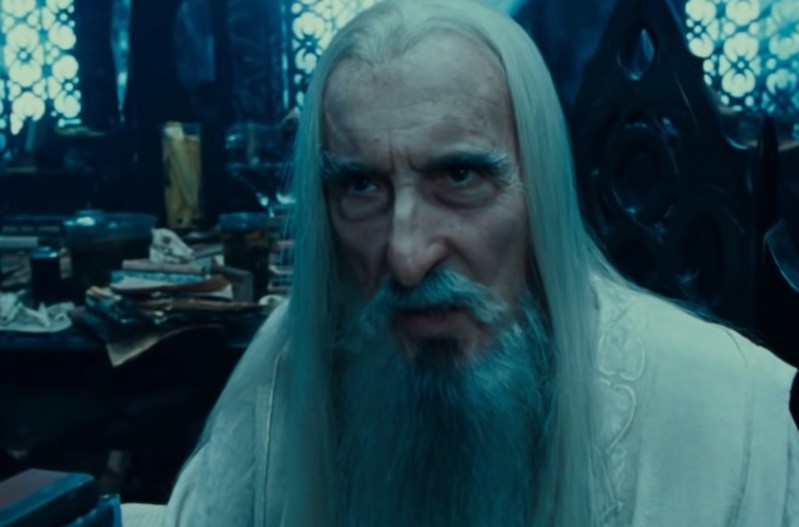 Christopher Lee Saruman in Lord Of The Rings