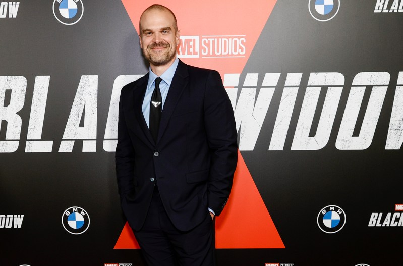 David Harbour showing off dramatic weight loss at Black Widow premiere