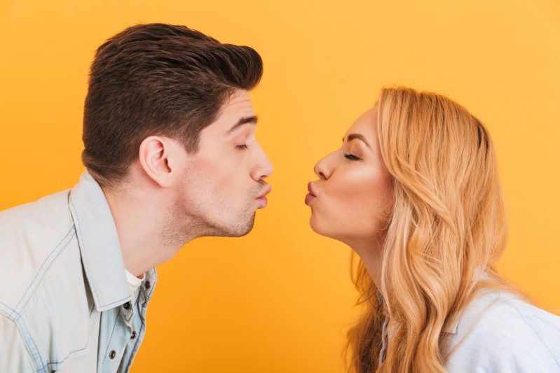 Image of couple kissing