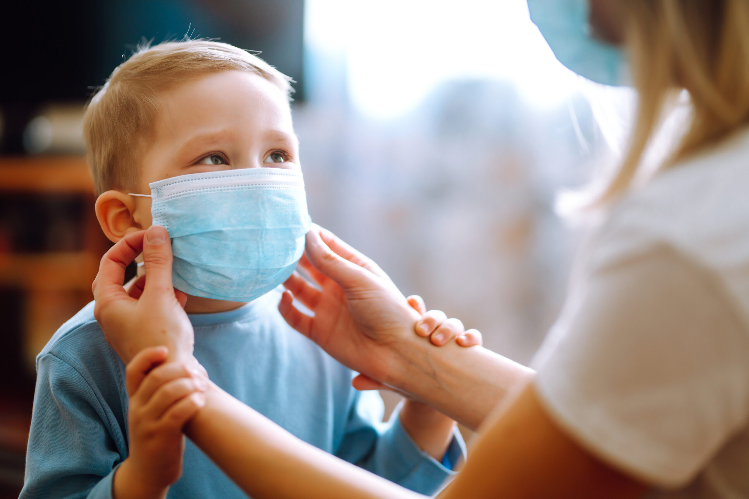 Image of boy wearing mask