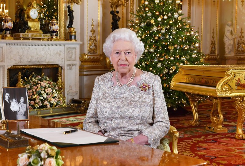 Queen Elizabeth II poses for a photo after she recorded her annual Christmas Day message, in the White Drawing Room at Buckingham Palace in a picture released on December 24, 2018 in London, United Kingdom.