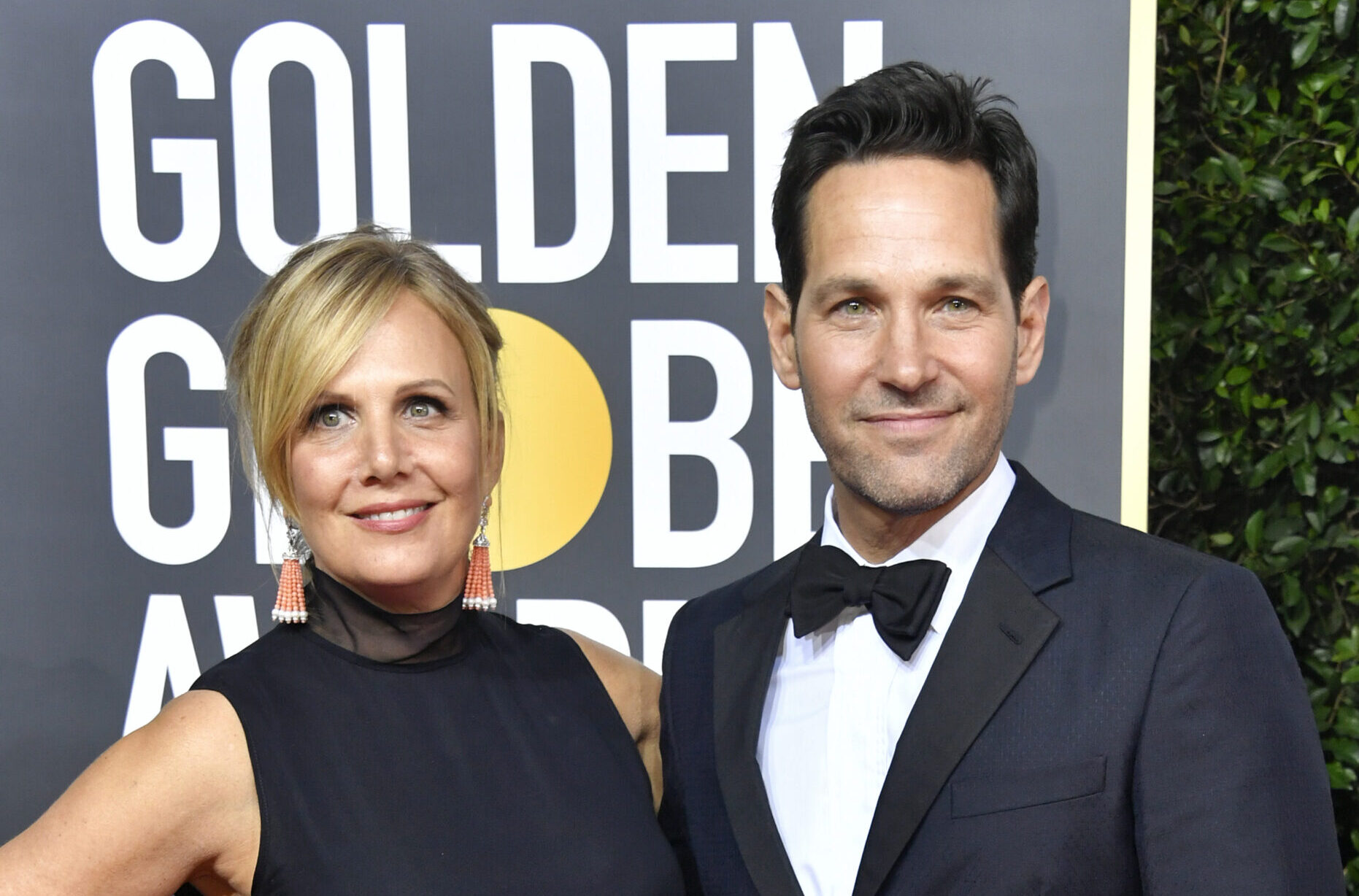 Paul and Julie Rudd at the 2020 Golden Globe Awards