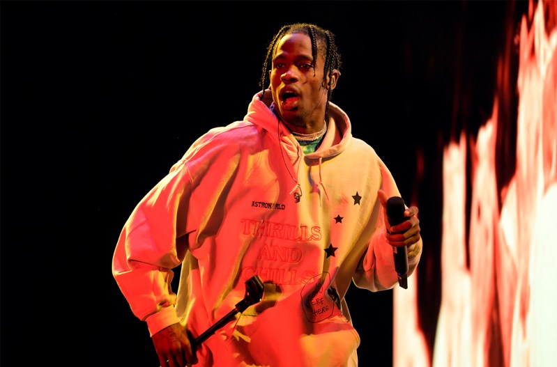 TravisScott on stage performing