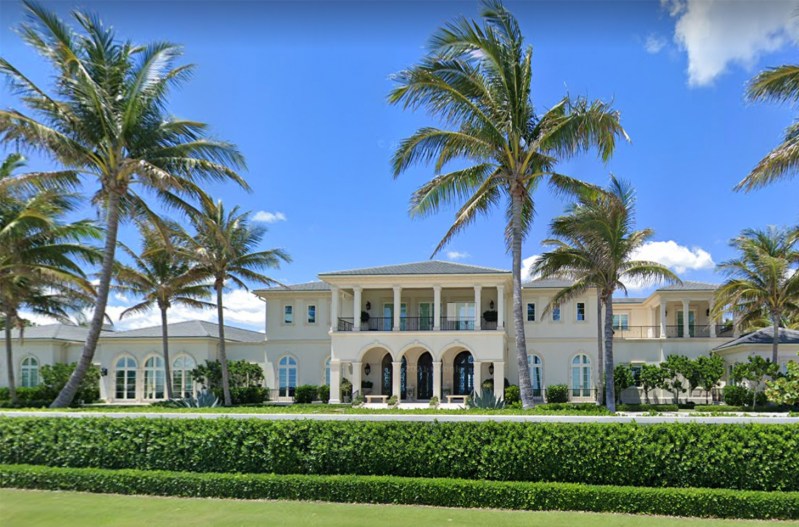 Google Street view of John Paulson's house in Palm Beach
