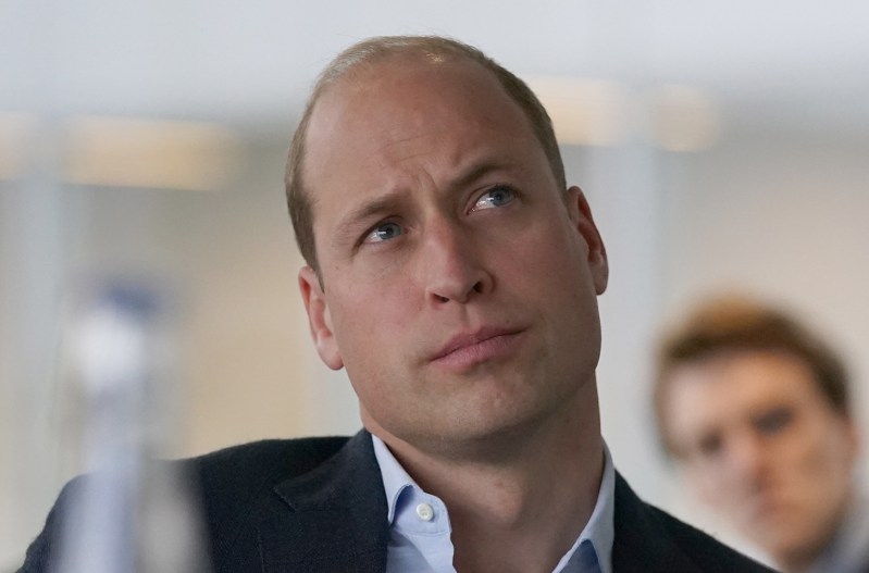 Prince William looking annoyed
