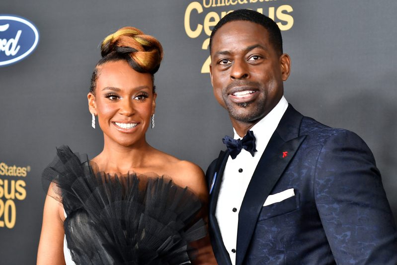 Sterling K. Brown on the left standing with Ryan Michelle Bathe