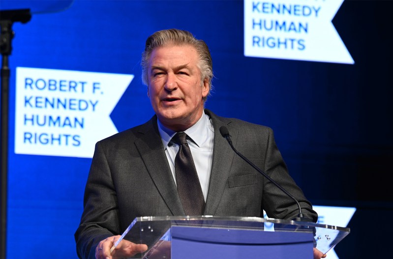 AlecBaldwin speaking at a charity event
