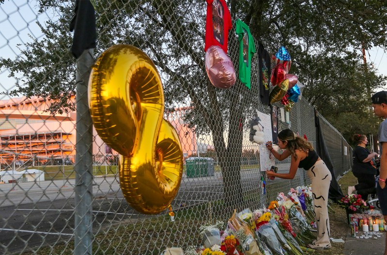 A memorial for victims of Astroworld
