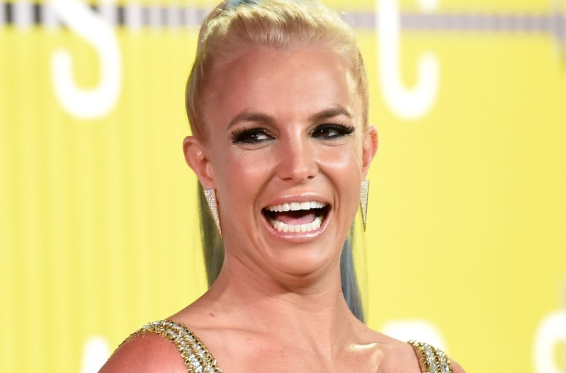 Close up of Britney Spears smiling