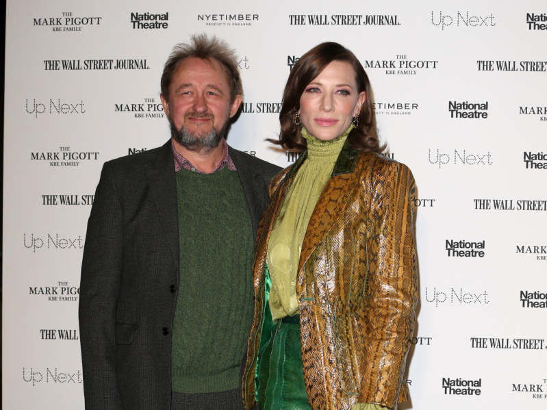 London, United Kingdom - March 05, 2019: Andrew Upton and Cate Blanchett attend the 'Up Next Gala' at The National Theatre in London, England.