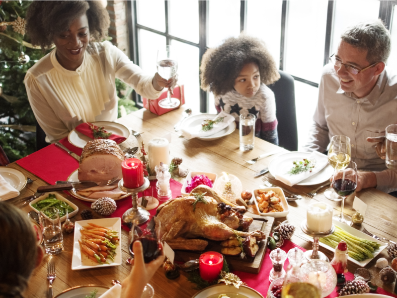 Family celebrating together holiday Celebration
