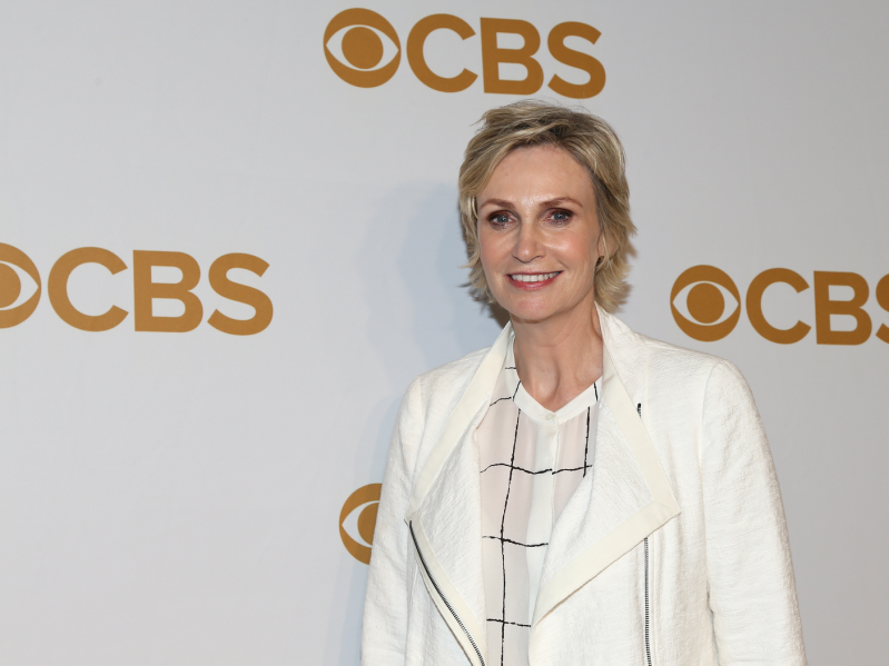 Actress Jane Lynch attends the 2015 CBS Upfront at The Tent at Lincoln Center on May 13, 2015 in New York City.