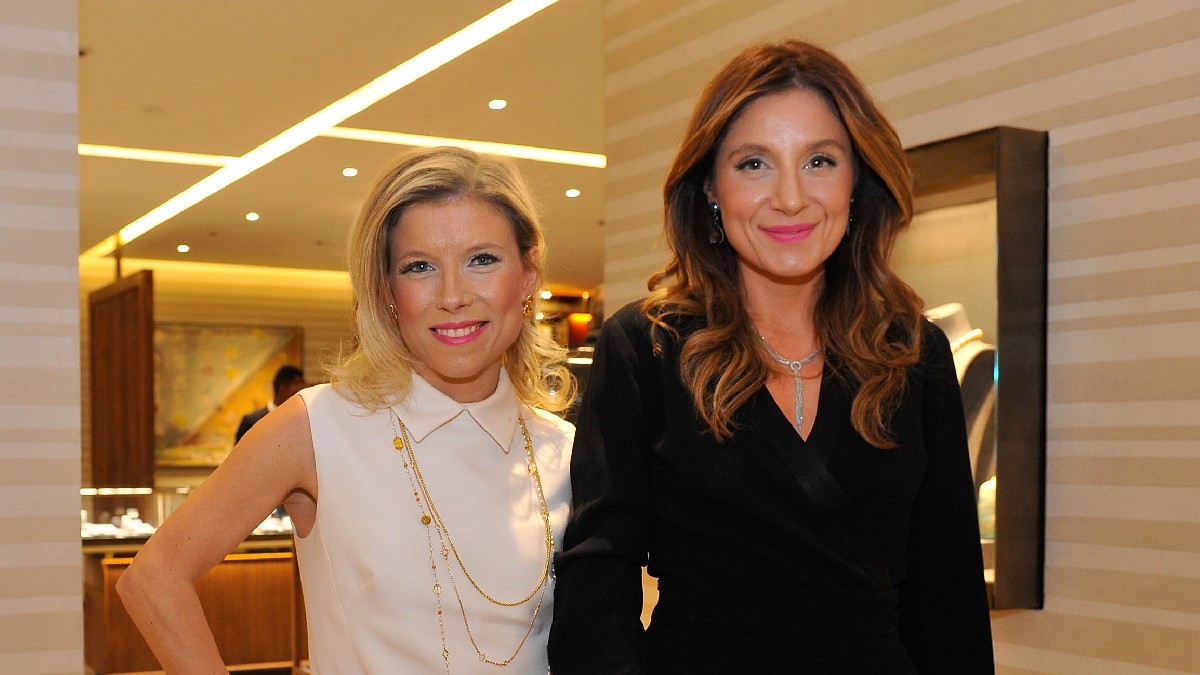 Sophie LaMontagne and Katherine Kallinis Berman pose together indoors