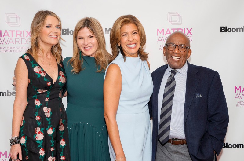 From left to right: Savannah Guthrie, Jenna Bush Hager, Hoda Kotb, Al Roker