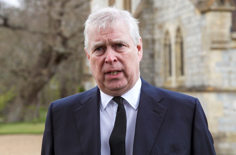 Prince Andrew looking stressed out