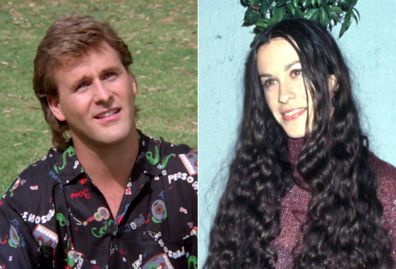 Side by side of Dave Coulier and Alanis Morissette