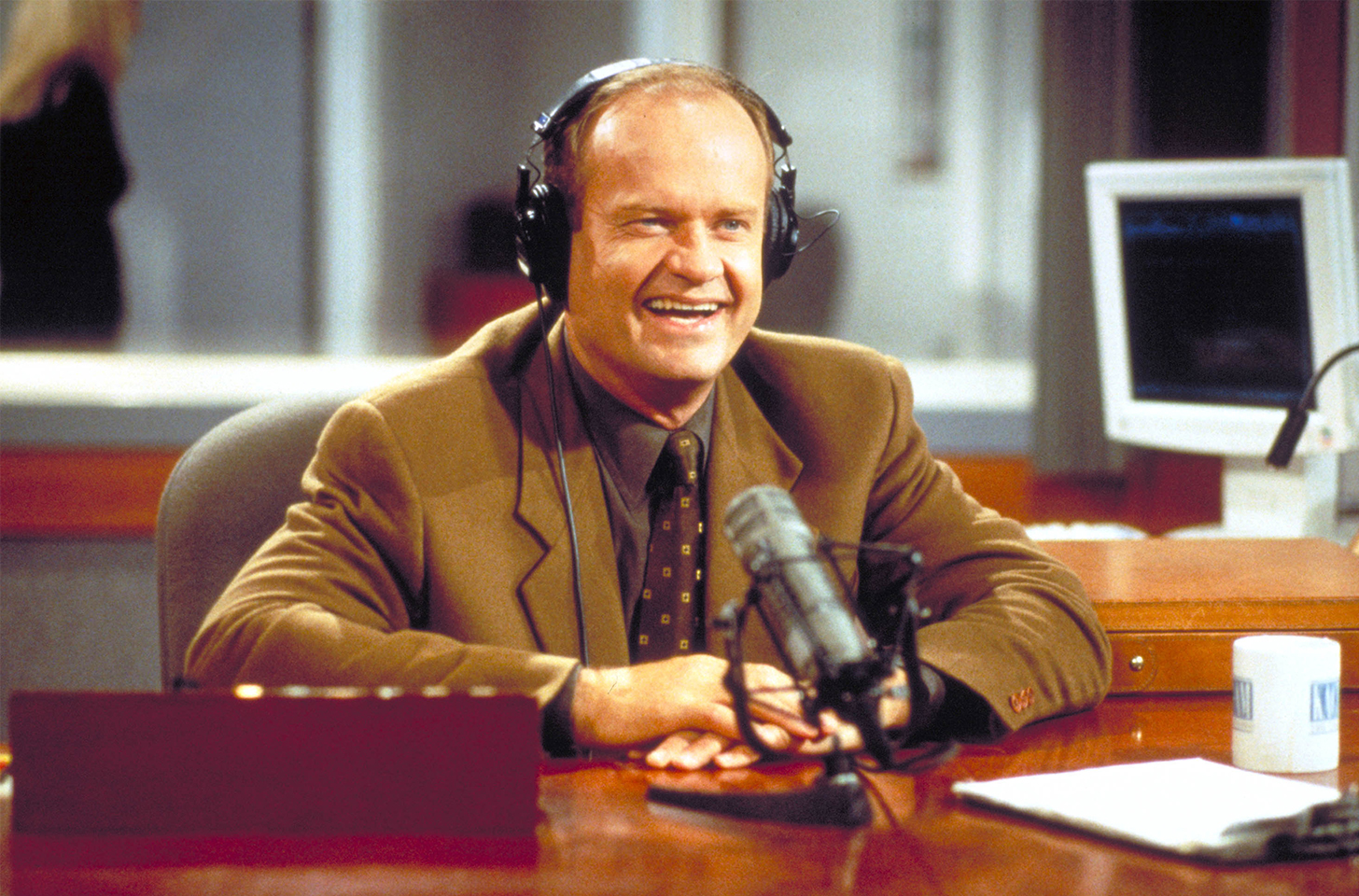 Kelsey Grammer at his radio seat on Frasier