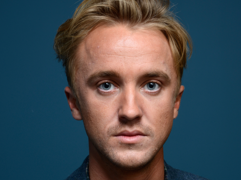 TORONTO, ON - SEPTEMBER 07: Actor Tom Felton of 'Therese' poses at the Guess Portrait Studio during 2013 Toronto International Film Festival on September 7, 2013 in Toronto, Canada.