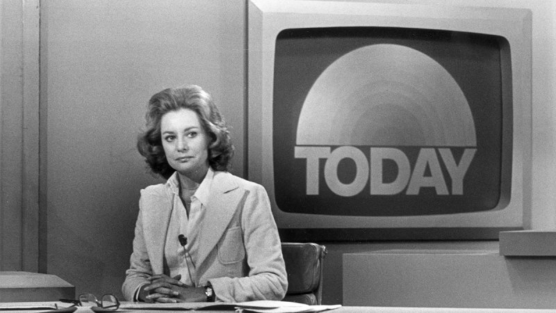 Barbara Walters on the set of the Today show, where she did a report on being a playboy bunny