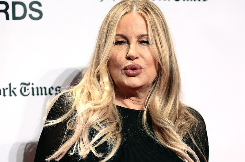 Jennifer Coolidge making a "kissy face"