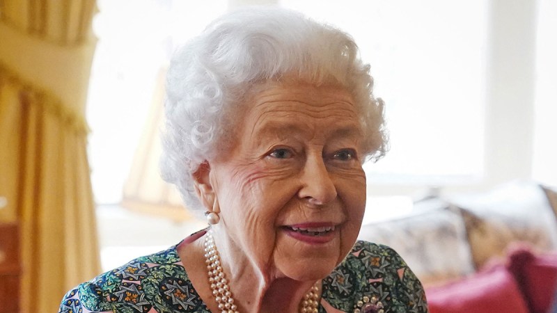 Close up of Queen Elizabeth in February 2022
