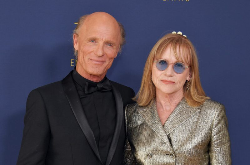 Ed Harris and Amy Madigan at the Emmy Awards in 2018