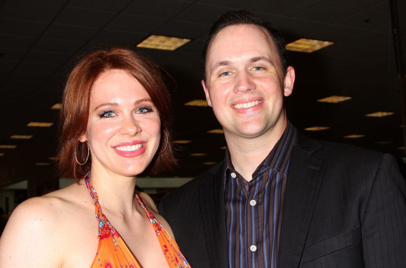 Maitland Ward smiling with her husband Terry Baxter