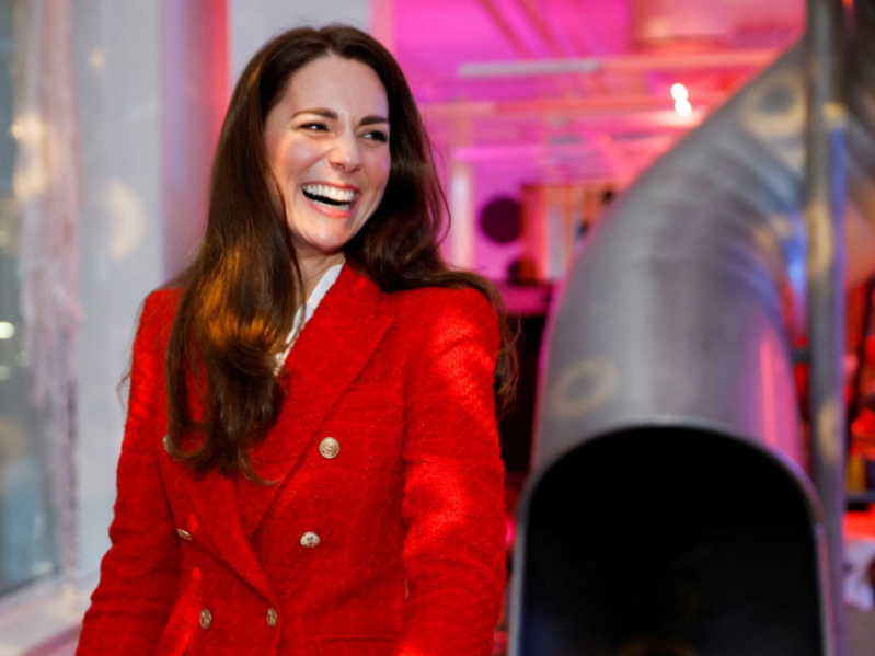 Kate Middleton laughing at event