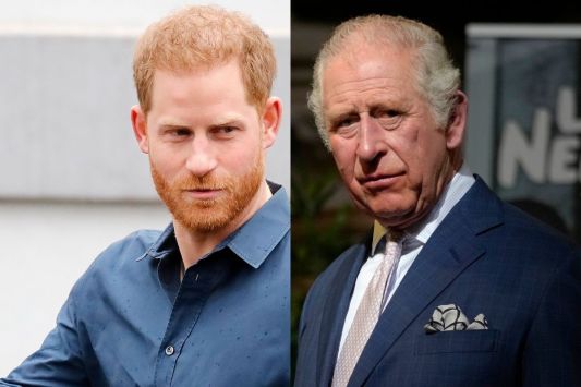 side by side photos of Prince Harry and Prince Charles