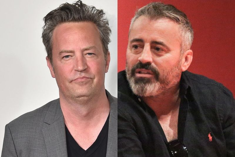side by side photos of Matthew Perry and Matt LeBlanc