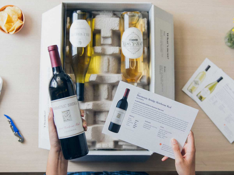 Firstleaf wine subscription box with tasting card