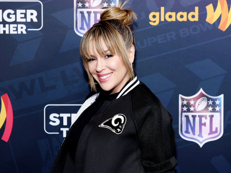 Alyssa Milano attending A Night Of Pride with GLAAD and NFL