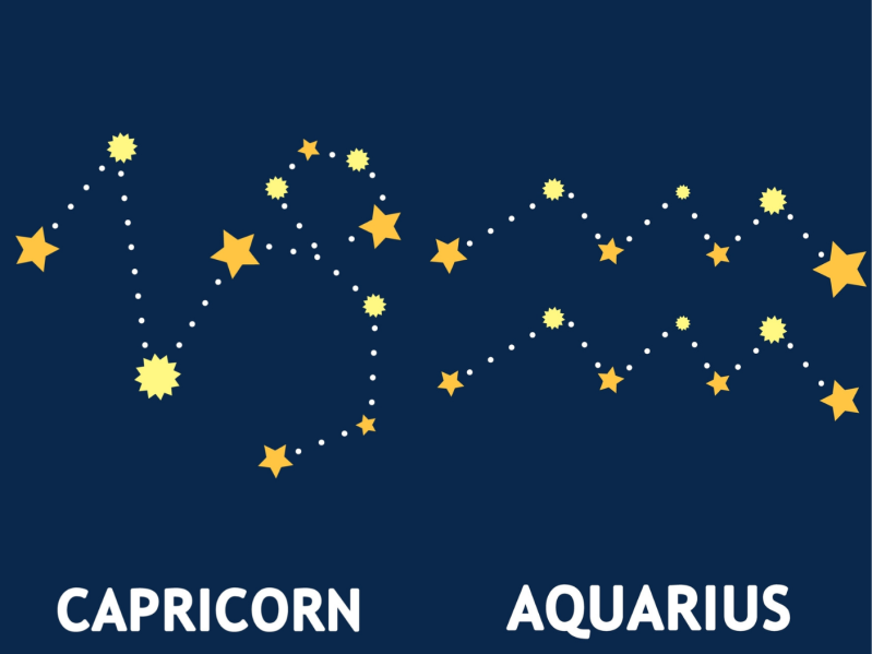 Astrological zodiac Aquarius. 12 zodiac symbol. Astronomy occult symbol with zodiac sign.