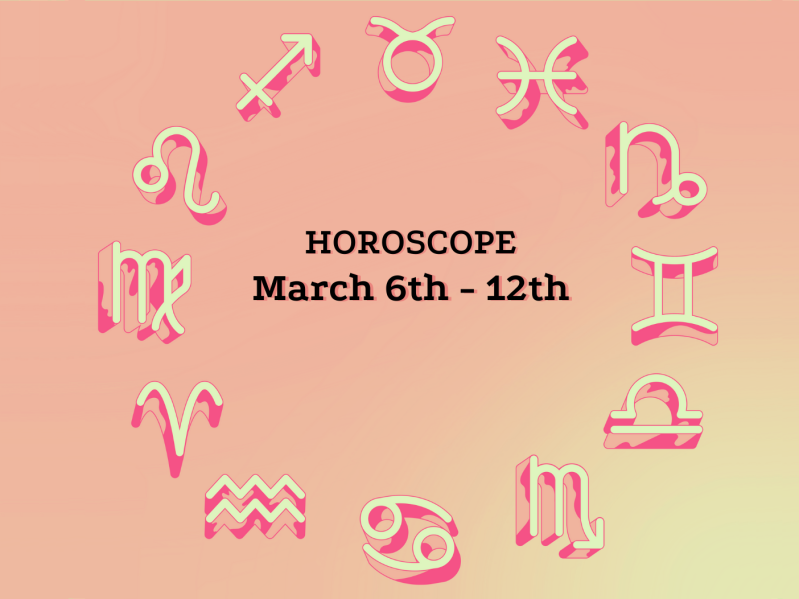 March 6-12 2022 weekly horoscope zodiac wheel graphic