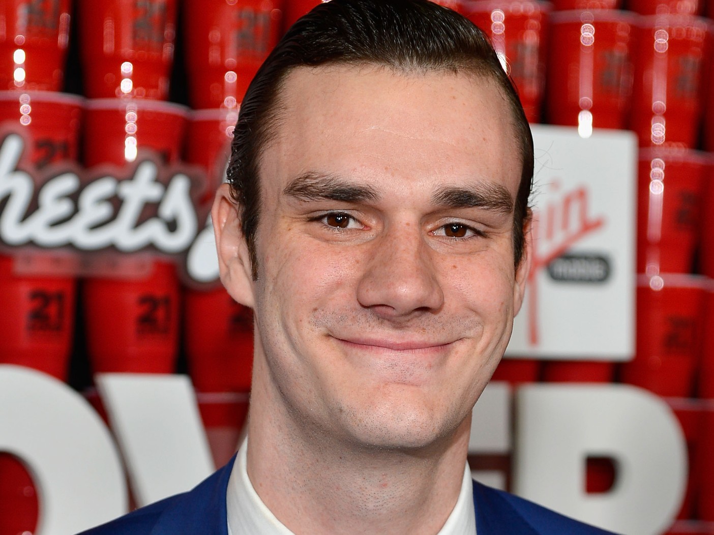 Closeup of Cooper Hefner smiling