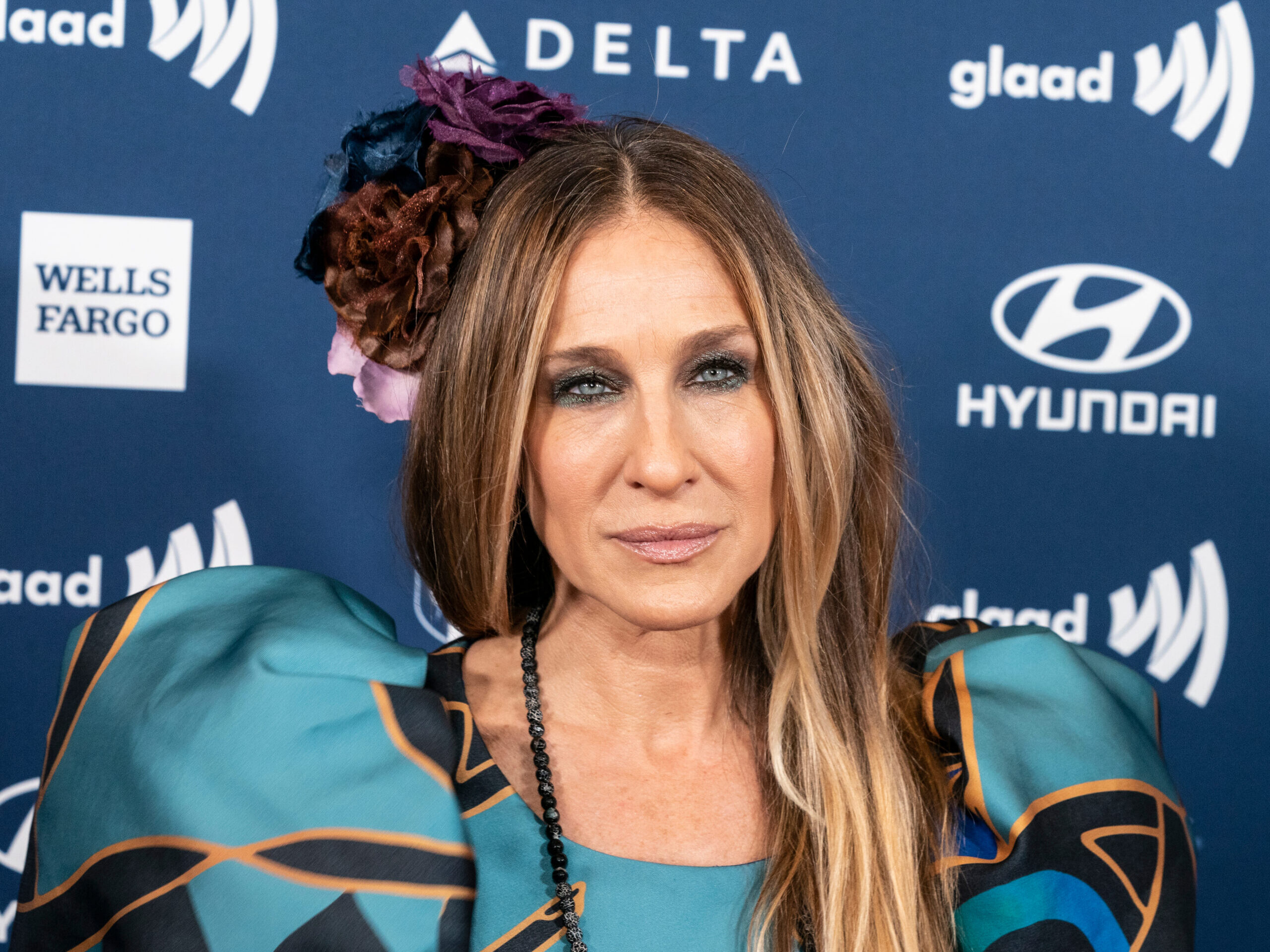Sarah Jessica Parker wearing a Elie Saab dress at a 2019 event