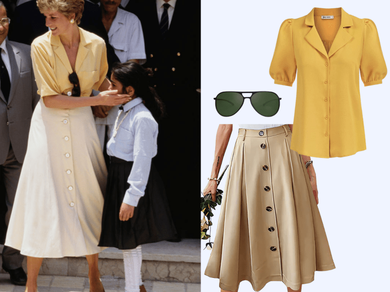 Princess Diana warm weather outfit, Amazon dupes