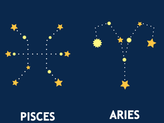 Astrological zodiac Aries. 12 zodiac symbol. Astronomy occult symbol with zodiac sign.
