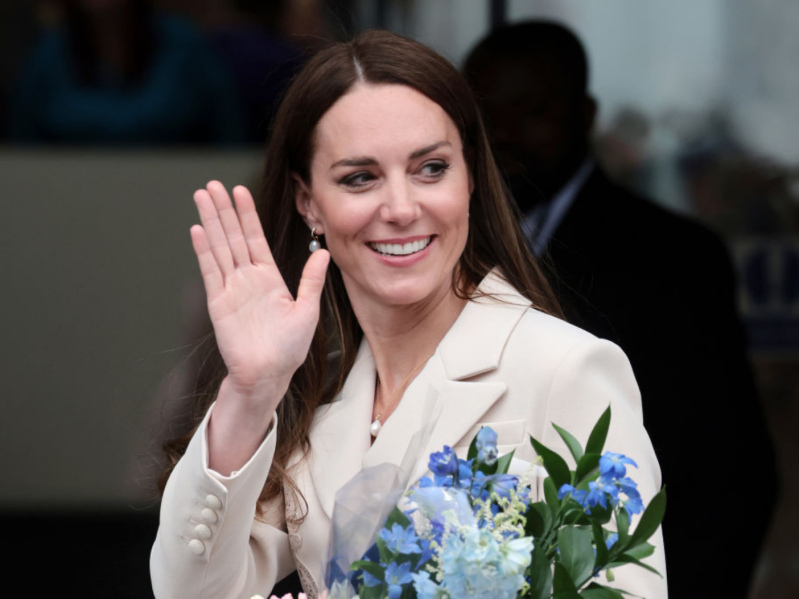 Duchess of Cambridge Kate Middleton waving